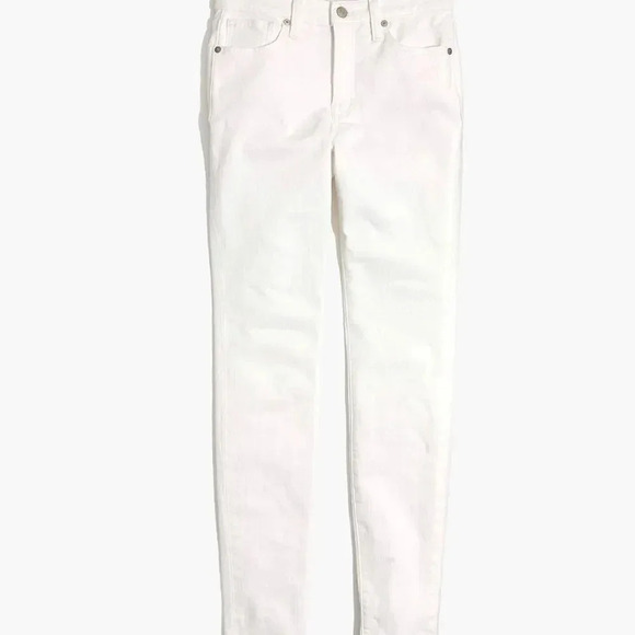 Madewell Petite 9” Mid-Rise Skinny Jeans Pure White 37 - Picture 3 of 12